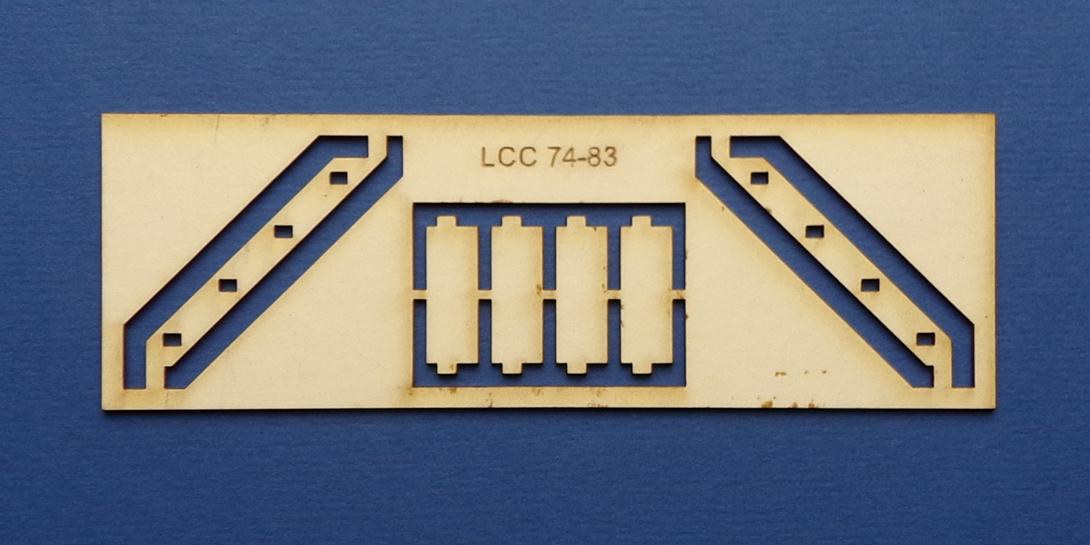 LCC 74-83 O gauge staircase for coal stage Staircase for coal stage.